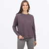 FXR Women's Side Star Crewneck Pullover Sweater Muted Grape - dámska mikina