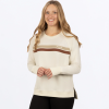 FXR Women's Side Star Crewneck Pullover Sweater Cream/Copper - dámska mikina