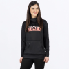 FXR Women's Podium Tech Pullover Hoodie Black/Muted Melon - dámska mikina