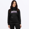 FXR Women's Podium Tech Pullover Hoodie Black/Lilac - dámska mikina