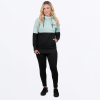 FXR Women's Stripe Pullover Hoodie Black/Lt. Sage - dámska mikina