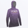 FXR Women's Derby UPF Pullover Hoodie Lavender Camo/Bone - dámska mikina