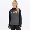 FXR Women's Trainer Lite Premium Pullover Hoodie Black/Muted Melon - dámska mikina