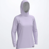 FXR Women's Attack UPF Pullover Hoodie Lavender/Grey - dámska mikina