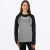 FXR Women's Trainer Premium Lite Pullover Hoodie Gry Hthr/Muted Grape - dámska mikina