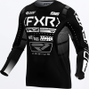 FXR Podium MX Jersey Black/White - Detský motokrosový dres