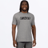 FXR Men's Pit Board Premium T-Shirt Grey Heather/Black - pánske tričko