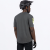FXR Men's Helium Tech SS Jersey Char Heather/HiVis - pánske tričko