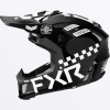 FXR Clutch Gladiator Helmet Black/White - motokrosová prilba