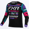 FXR Podium Gladiator MX Jersey Black/Coral/Teal - motokrosový dres