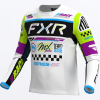 FXR Podium Gladiator MX Jersey White/Black/HiVis - motokrosový dres