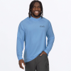 FXR Men's Attack Air UPF Pullover Hoodie Alaskan Blue/Deep Cobalt - pánska mikina