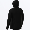 FXR Men's Attack Air UPF Pullover Hoodie Black/Stone - pánska mikina