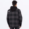 FXR Timber Insulated Flannel Jacket Charcoal/Black - pánska mikina