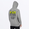 FXR Gladiator Hoodie Grey Heather/Glow Stick - pánska mikina