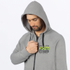 FXR Gladiator Hoodie Grey Heather/Glow Stick - pánska mikina