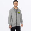 FXR Gladiator Hoodie Grey Heather/Glow Stick - pánska mikina