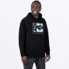 FXR Broadcast Pullover Hoodie Black/Steel - pánska mikina