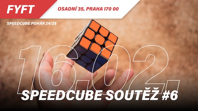 Speedcube soutěž #6 24/25 - 16. února 2025