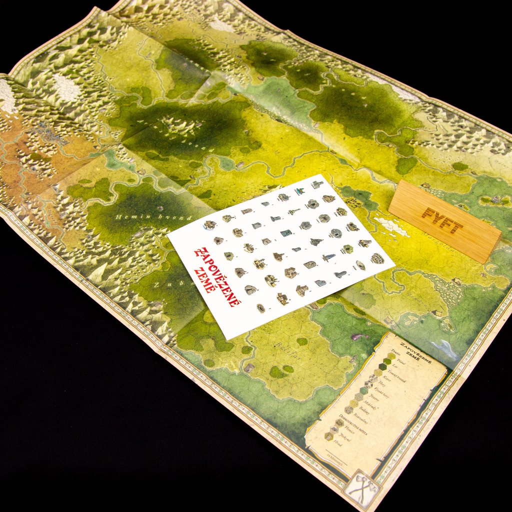 Zapovězené země - mapa a samolepky (Mytago)