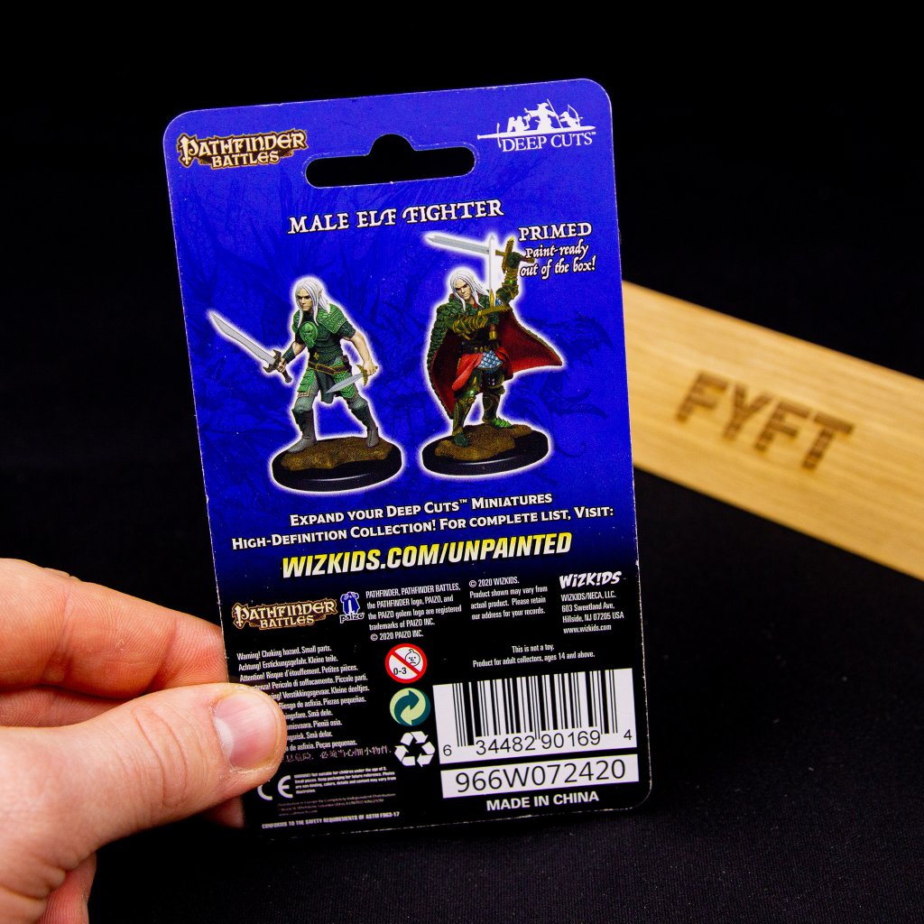Pathfinder Battles Deep Cuts Miniatures Elf Fighter Male figurky