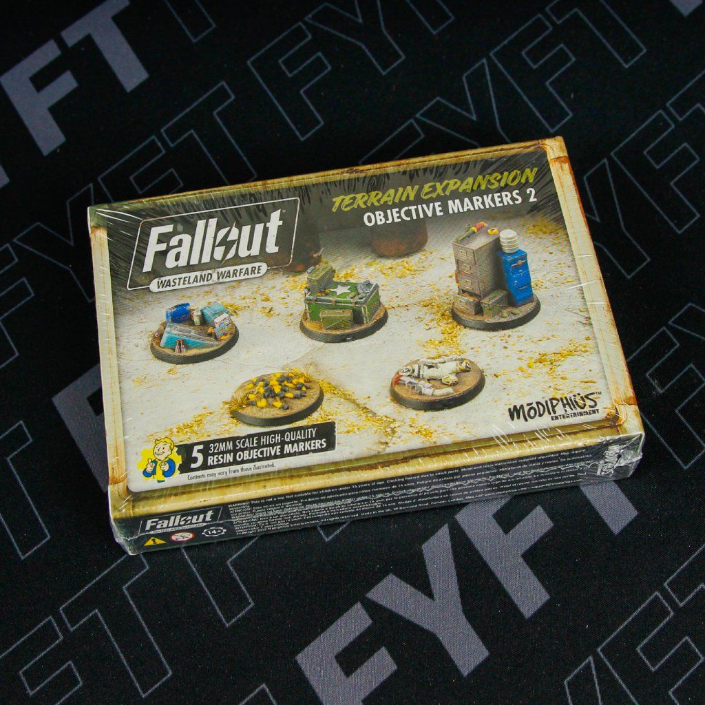 Fallout Wasteland Warfare – Marcadores De Objetivo 2 – Miniaturas De Resina Sin Pintar Para Expansión De Juego De Mesa Y Rol