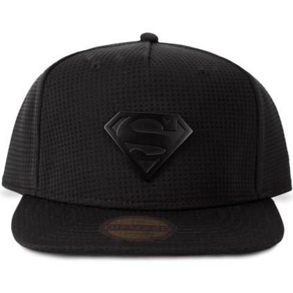 difuzed curved brim superman metal badge dc comics black snapback cap