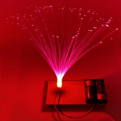 Lampička s optickými vlákny (verze 2) - elektronická stavebnice