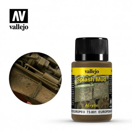 Vallejo Weathering Effects 73801 - European Splash Mud 40ml
