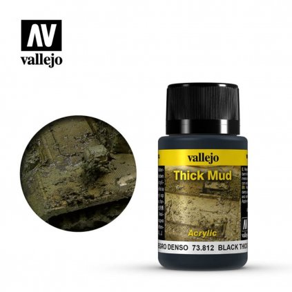 Vallejo Weathering Effects 73812 - Black Mud 40ml