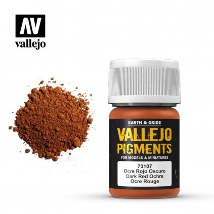 Vallejo Pigments 73107 Dark Red Ochre 35ml