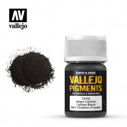 Vallejo Pigments 73116 Carbon Black (Smoke Black) 35ml