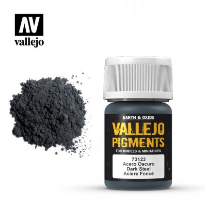 Vallejo Pigments 73123 Dark Steel 35ml