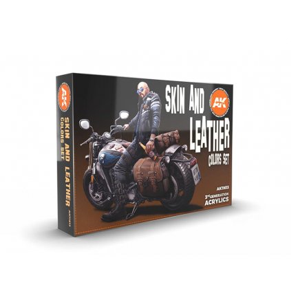 AK Acrylics 3Gen SET AK11613 SKIN AND LEATHER COLORS SET (6x17ml)