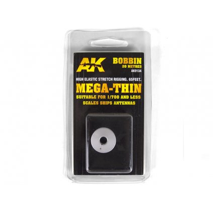 AK AK9134 ELASTIC RIGGING BOBBIN: MEGA-THIN (20m)