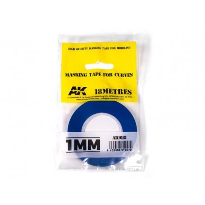 AK AK9181 Blue Masking Tape for curves 1mm