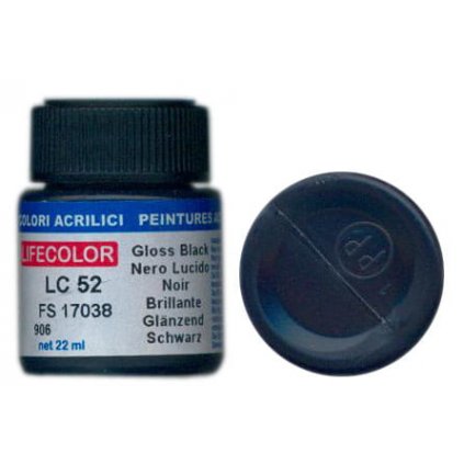 Barva LifeColor LC52 basic gloss black