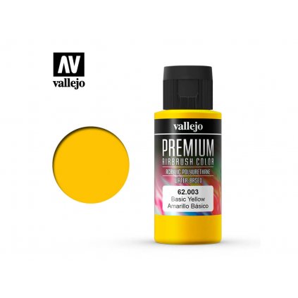 Vallejo PREMIUM Color 62003 Basic Yellow (60ml)