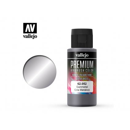 Vallejo PREMIUM Color 62052 Metallic Gunmetal (60ml)