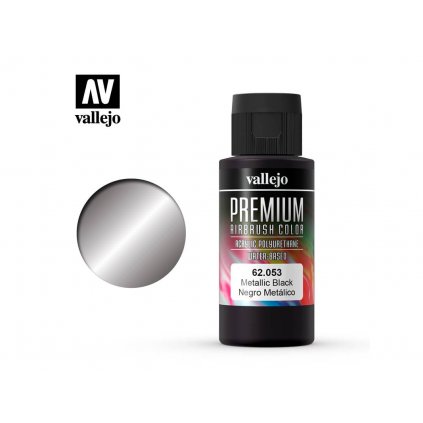 Vallejo PREMIUM Color 62053 Metallic Metallic Black (60ml)