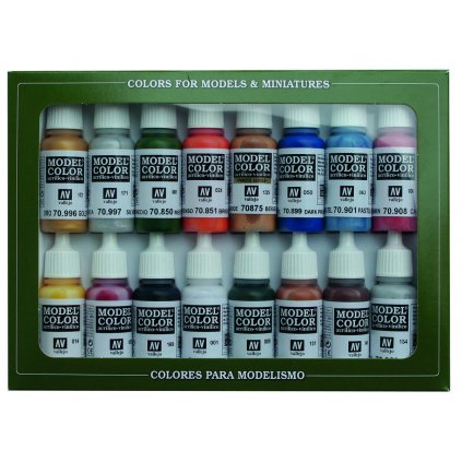Vallejo Model Color 16 color Set 70101 Folkstone Basics (16)