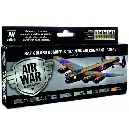 STARÁ VERZE Vallejo Model Air RAF Set 71145 Bomber Air Command & Training Air Command 1939-45 (8)