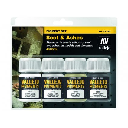 Vallejo Pigments Set 73193 Soot & Ashes (4)