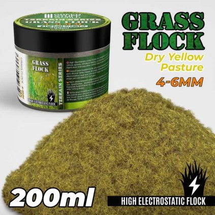 static grass flock 4 6mm dry yellow pasture 200 ml