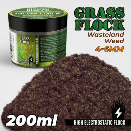 static grass flock 4 6mm wasteland weed 200 ml