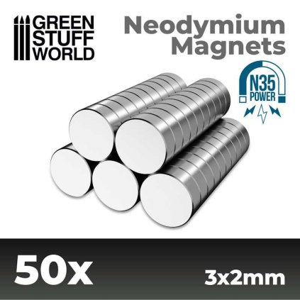 neodymium magnets 3x2mm 50 units n35