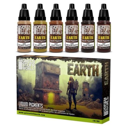 liquid pigments set earth