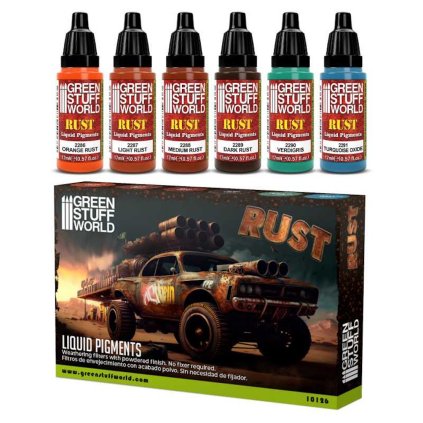 liquid pigments set rust