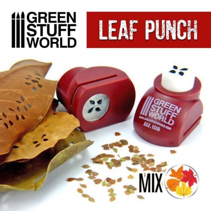 miniature leaf punch red