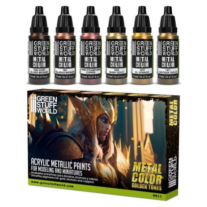 metallic paints set gold